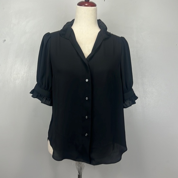 Ann Taylor Tops - Ann Taylor Black Button Up Blouse